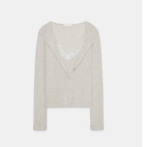 NWT VIRAL Zara Lace Cardigan Sweater combo